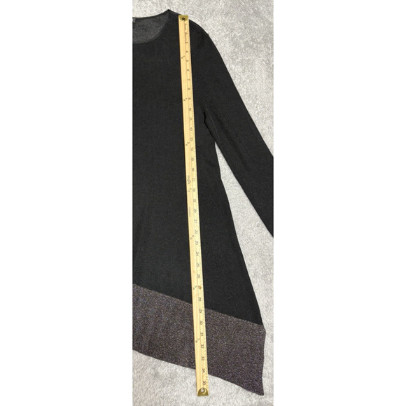 Eileen‎ Fisher Medium Asymmetrical Tunic Top Black Gray Minimalist Capsule EUC - Picture 6 of 9